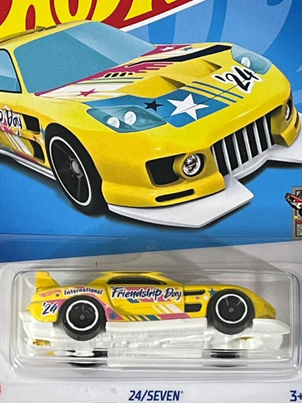 Hot Wheels 24/Seven Celebration Racers 117/250 Yellow Friendship Day Car 2024